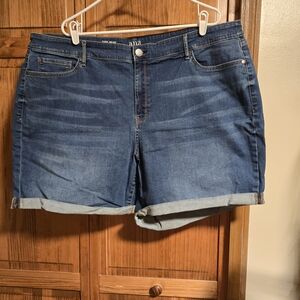 a.n.a Women's Blue Denim Shorts